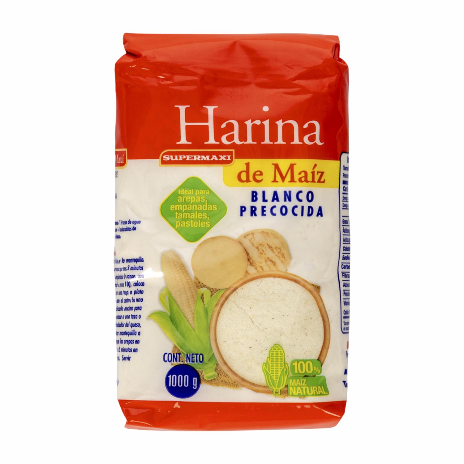 Harina De Maíz Precocida Blanca SUPERMAXI 1000 g