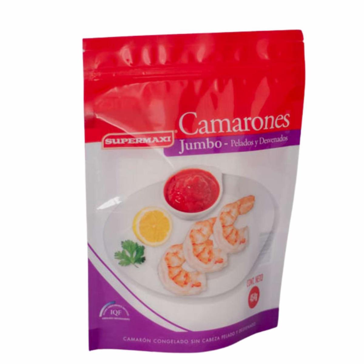 Camarones Pelados y Desvenados Jumbo SUPERMAXI 454 G