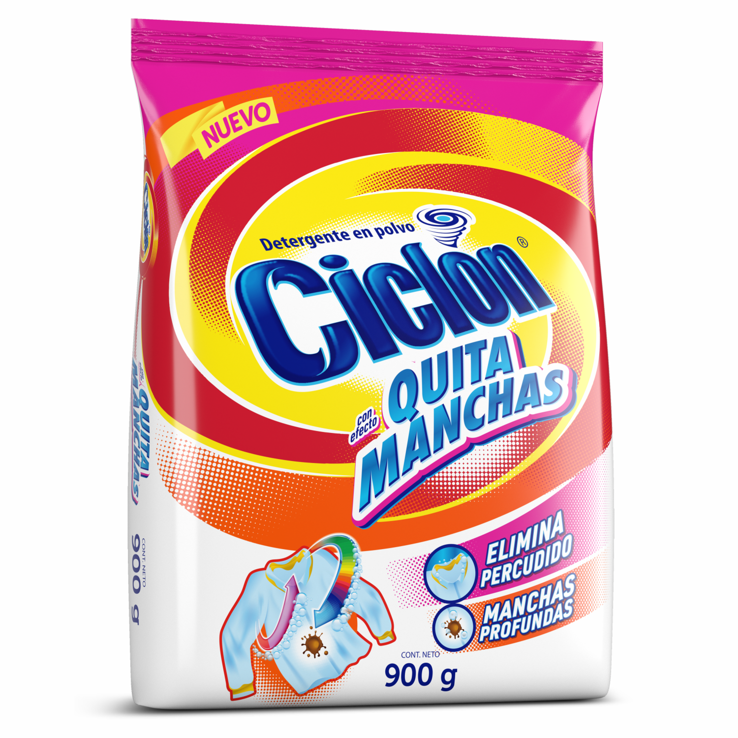 Detergente En Polvo Quita Manchas CICLÓN 900 G
