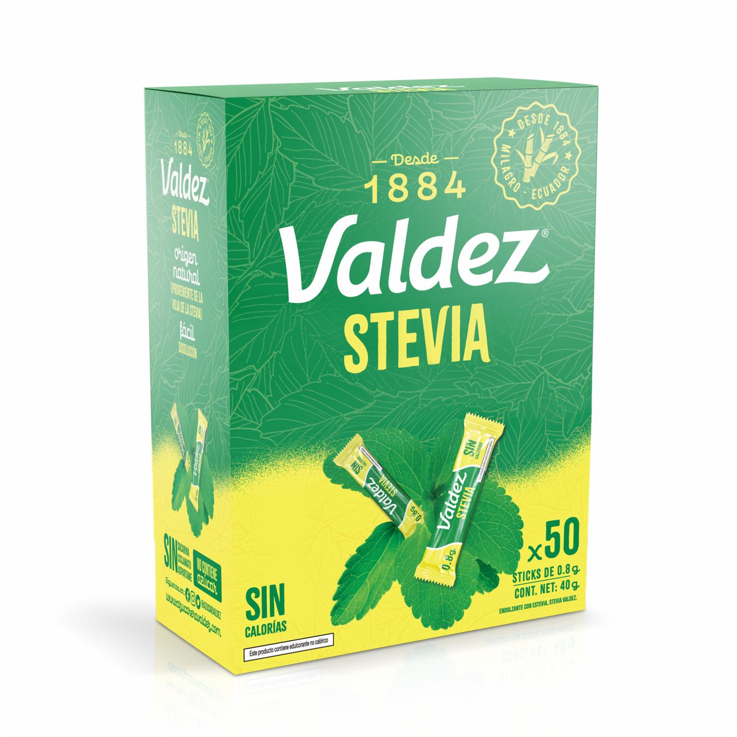 Stevia Natural En Stick VALDEZ 50 X 0,8 G