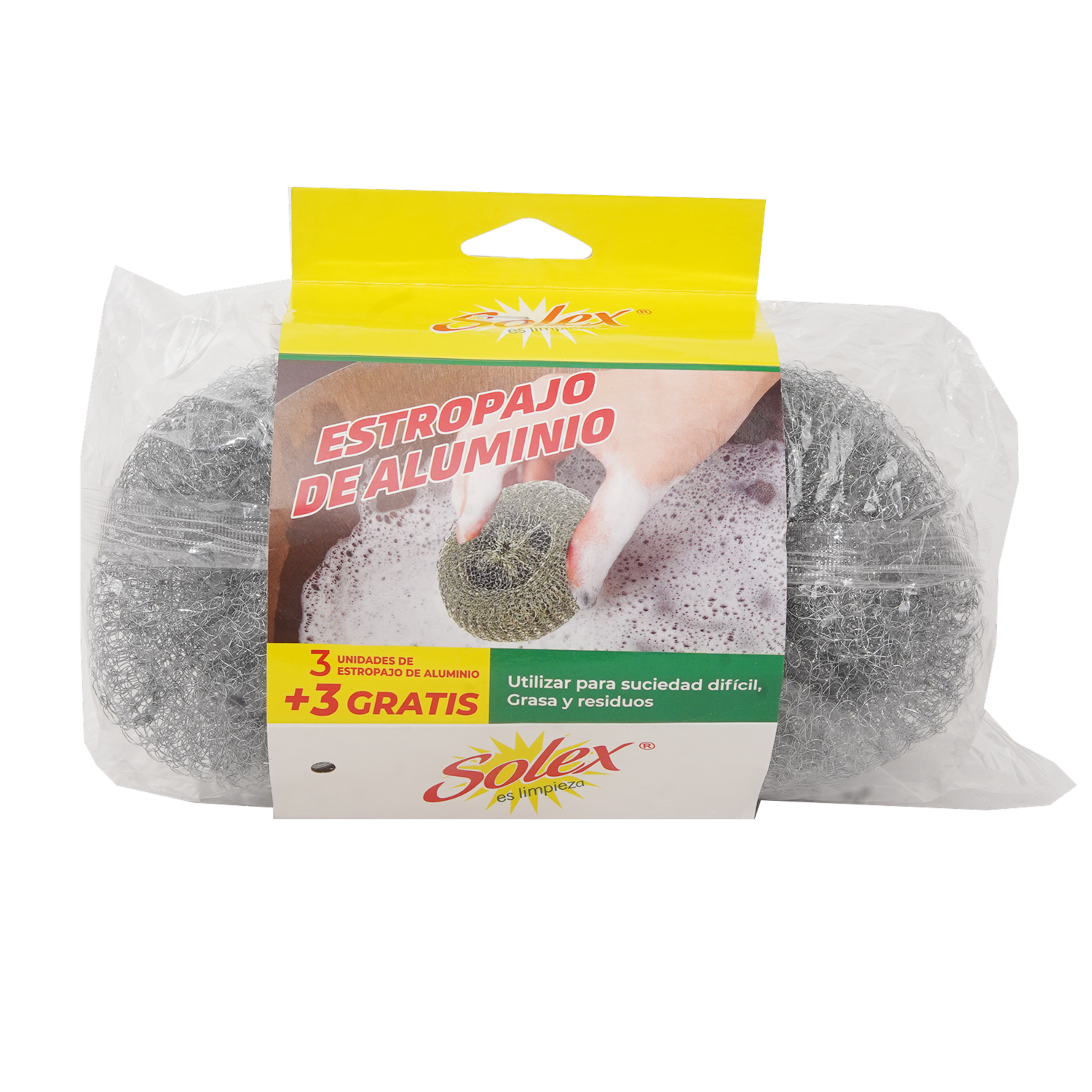 Estropajo De Aluminio SOLEX X 3 Uds