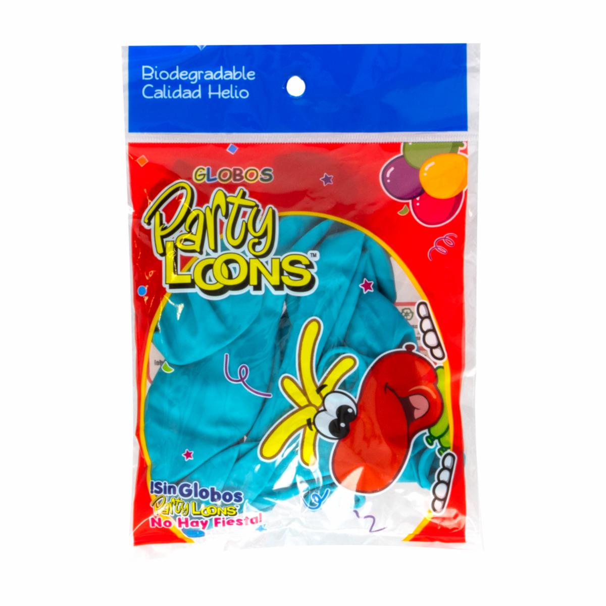 Globo N12 Turquesa PARTY COLORS X 10 Uds