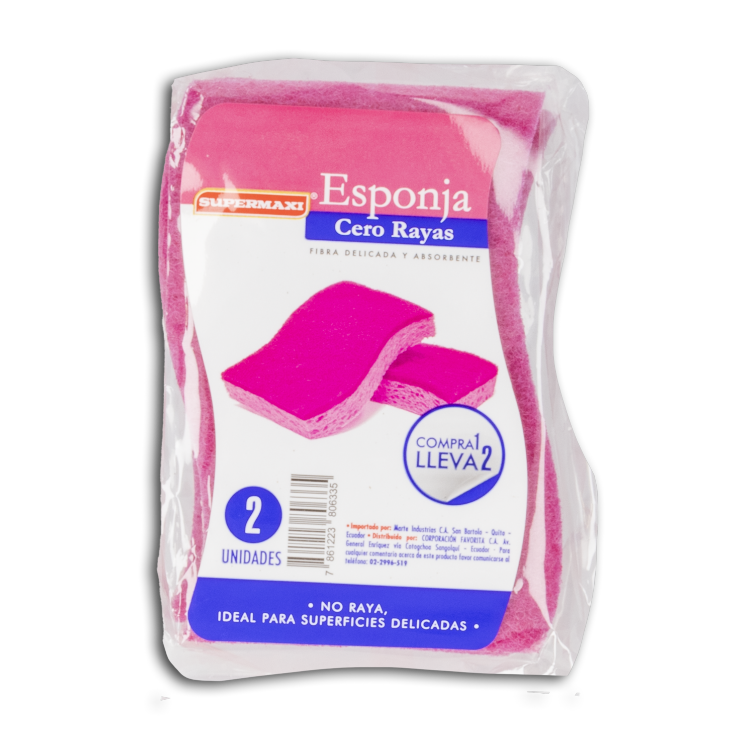 Esponja Fibra Delicada Y Absorbente SUPERMAXI X 2 Uds