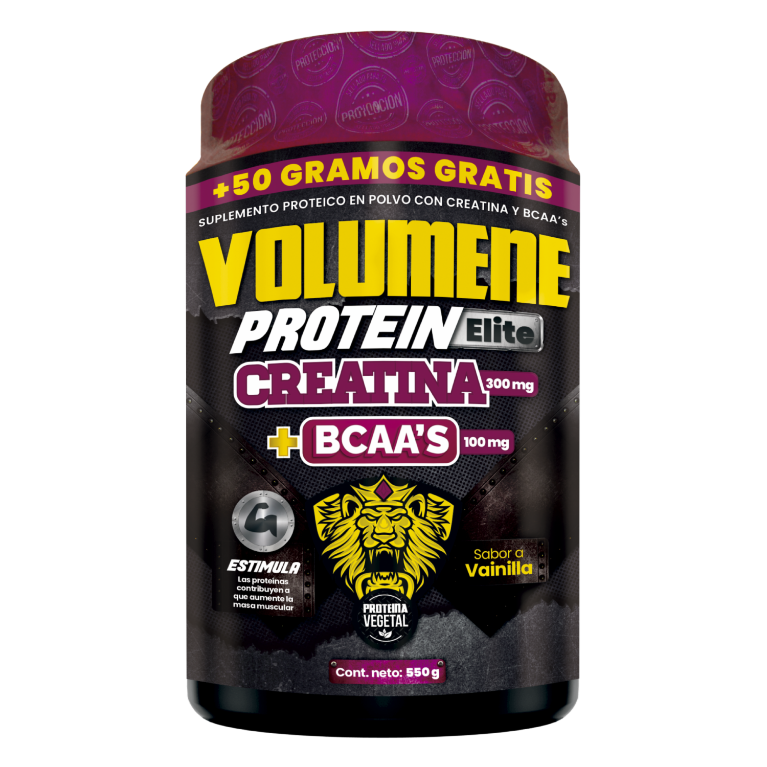 Proteína En Polvo Con Creatina+BCAA´S VOLUMENE 550 G