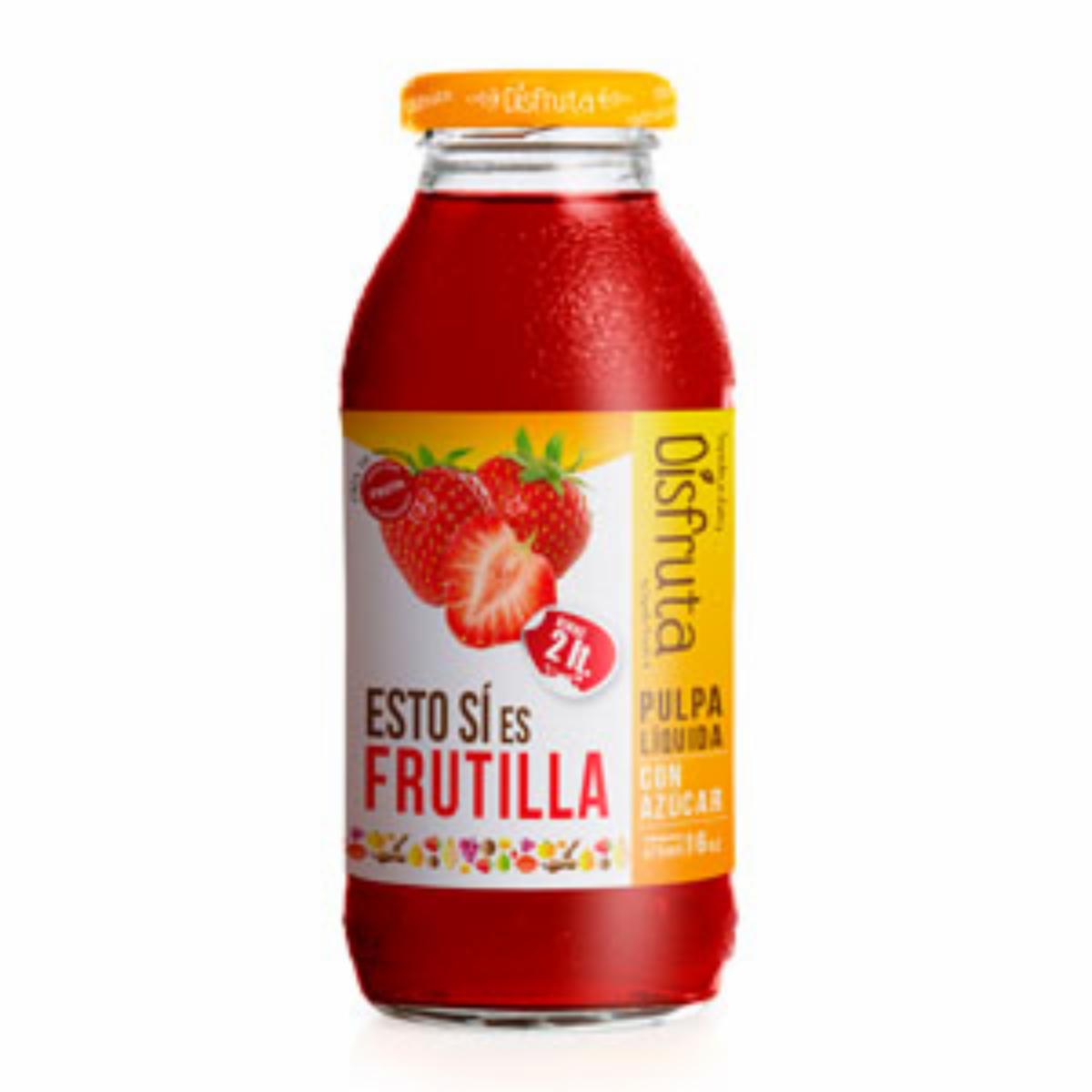 Pulpa De Frutilla Con Azúcar DISFRUTA 475 Ml