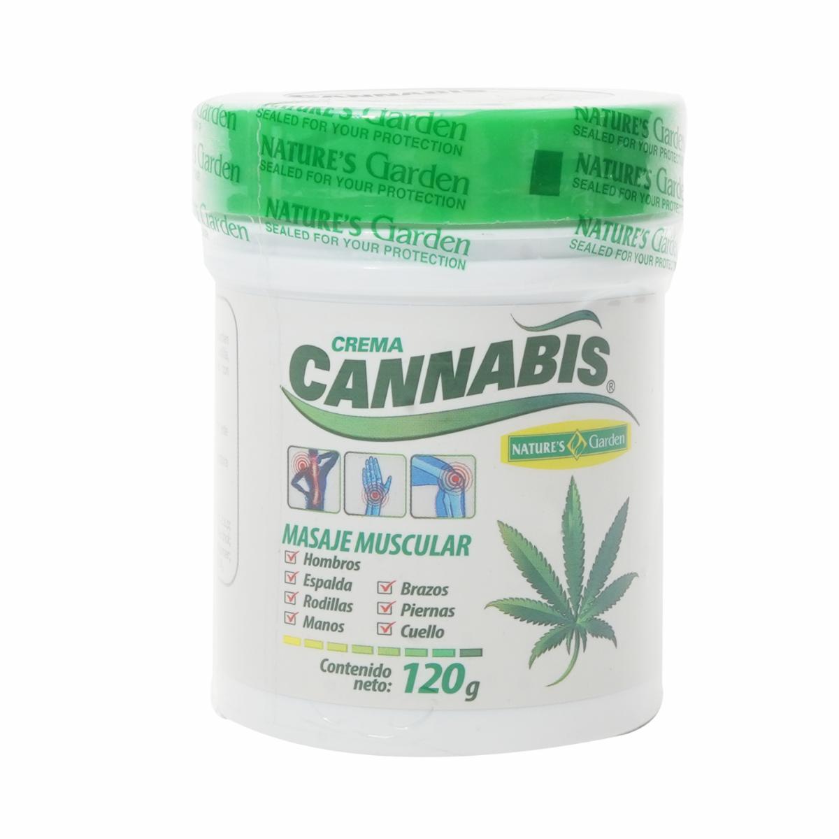 Analgésico Con Cannabis En Crema NATURE´S GARDEN 120 G