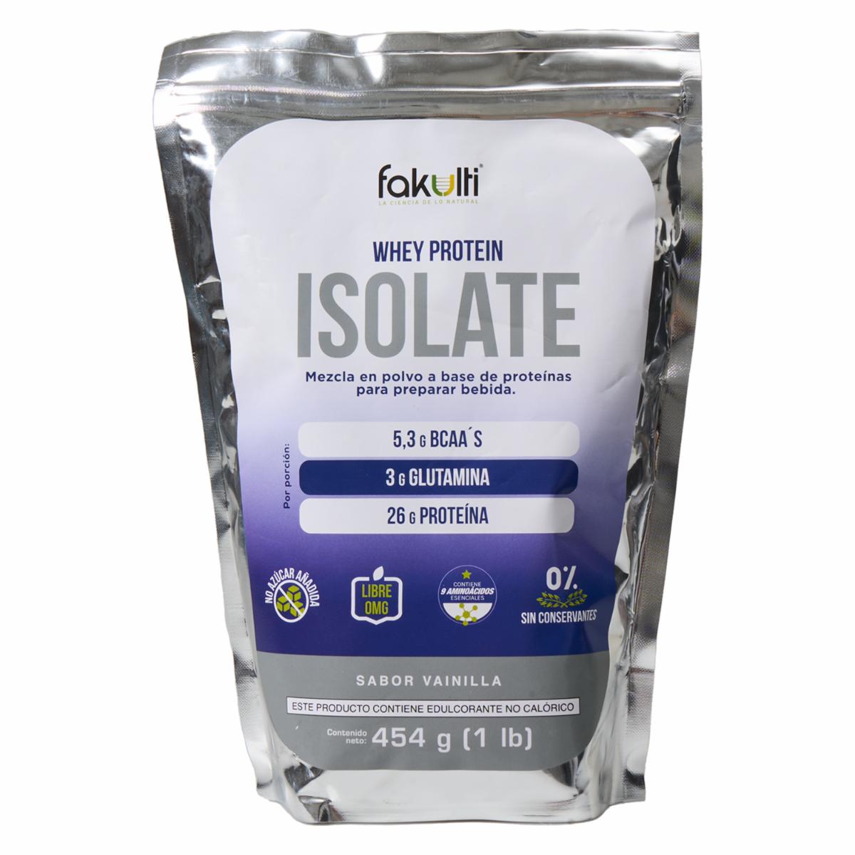 Proteína Isolada Sabor  A Vainilla FAKULTI 454 G