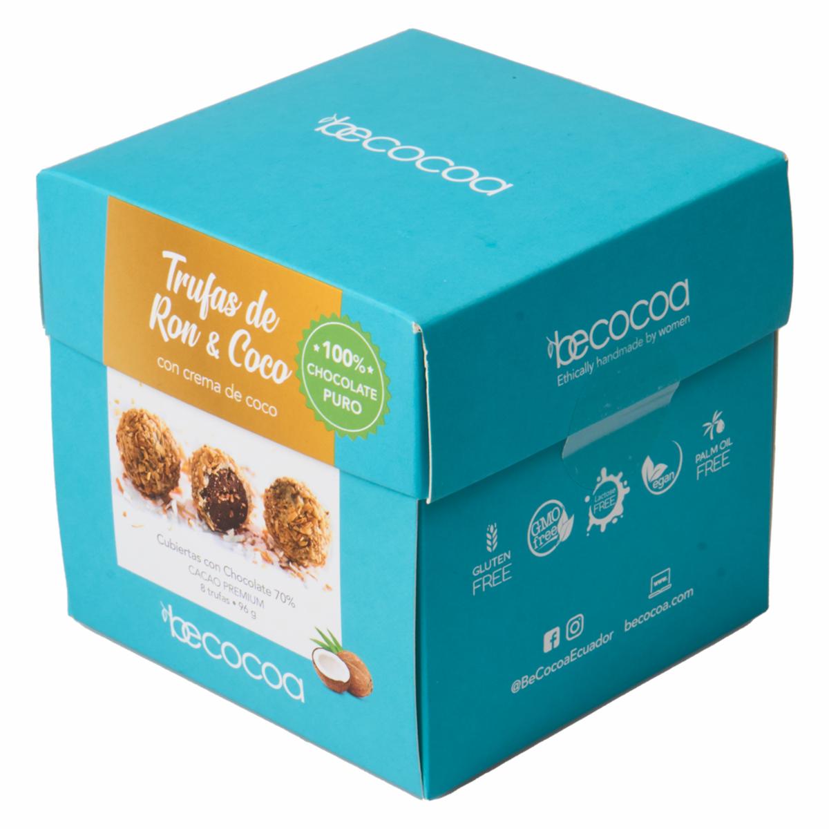 Trufas De Ron Con Crema De Coco BE COCOA 96 G