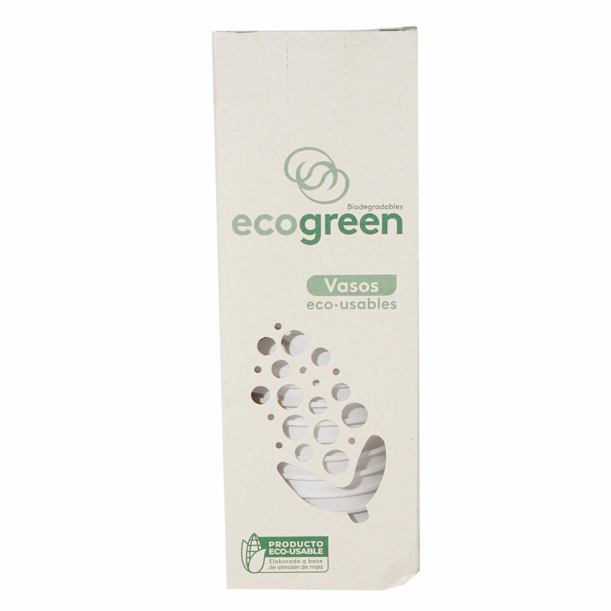 Vaso Ecológico 8 Oz ECOGREEN 12 U