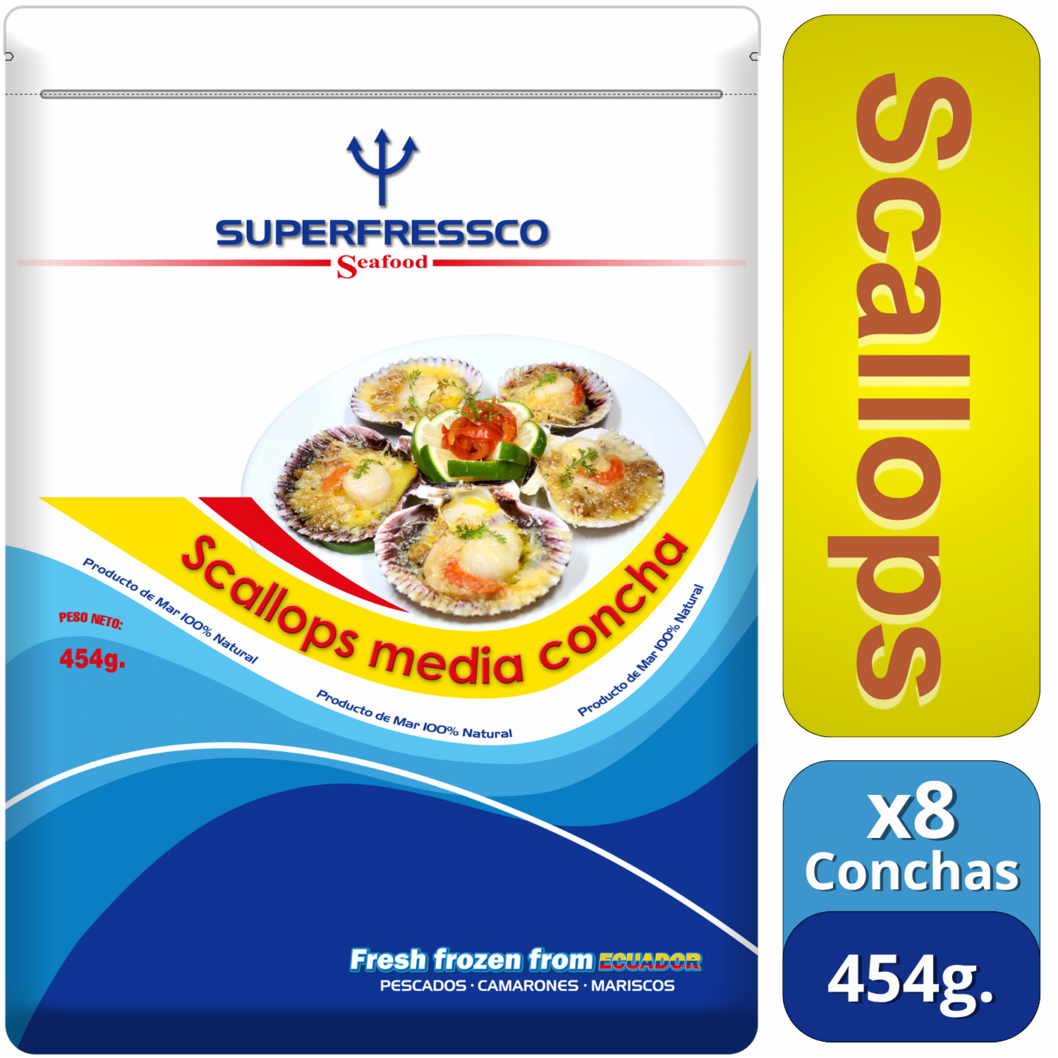 Scallops Media Concha SUPERFRESSCO 454 G