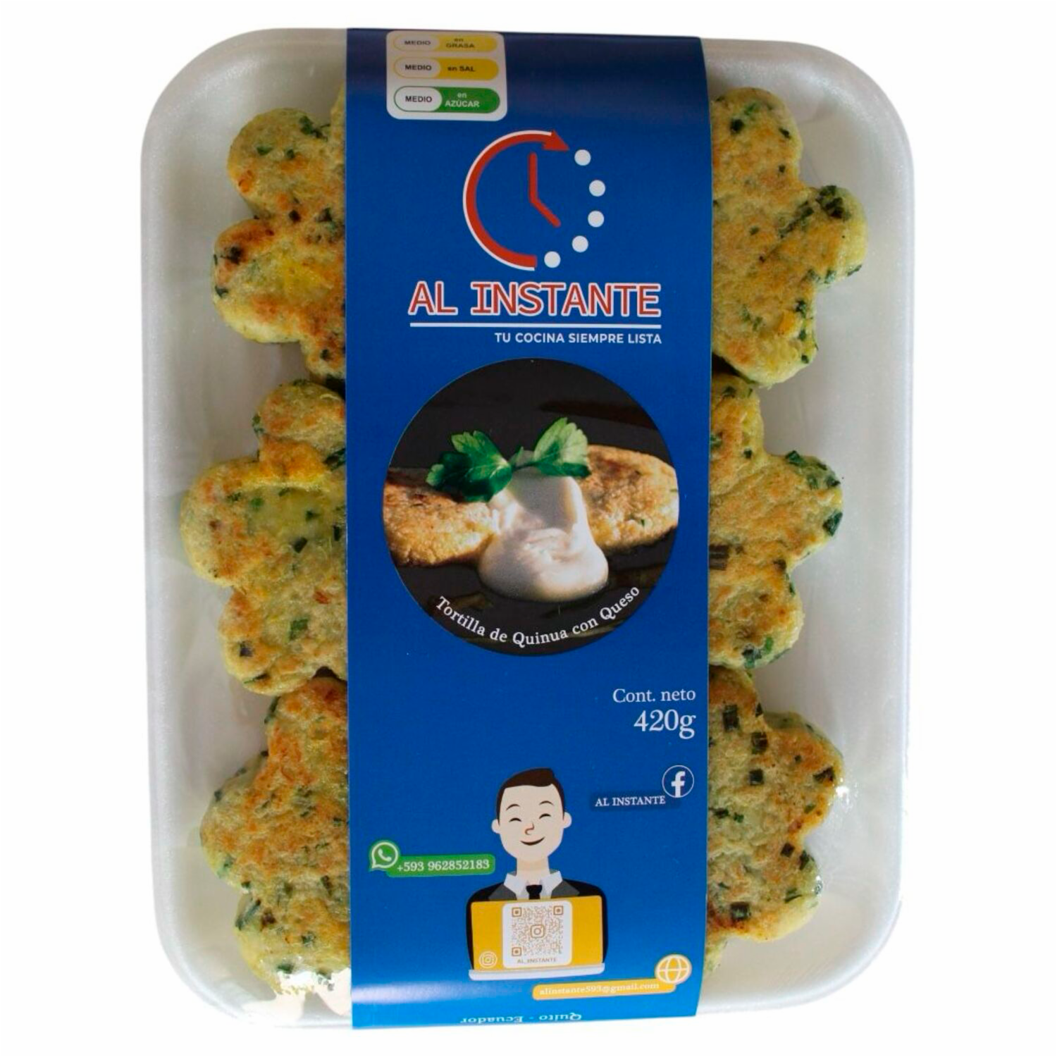 Tortilla De Quinua Con Queso AL INSTANTE 420 G