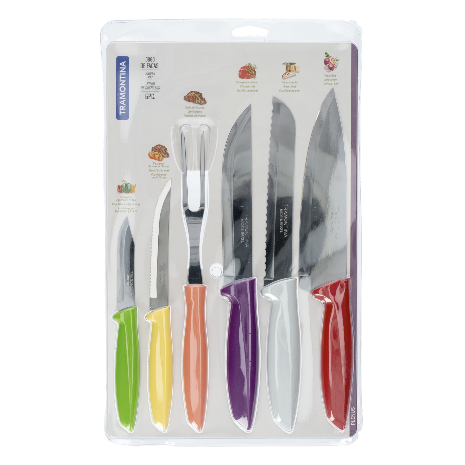 Set De Cuchillos Plenus TRAMONTINA 6 Piezas