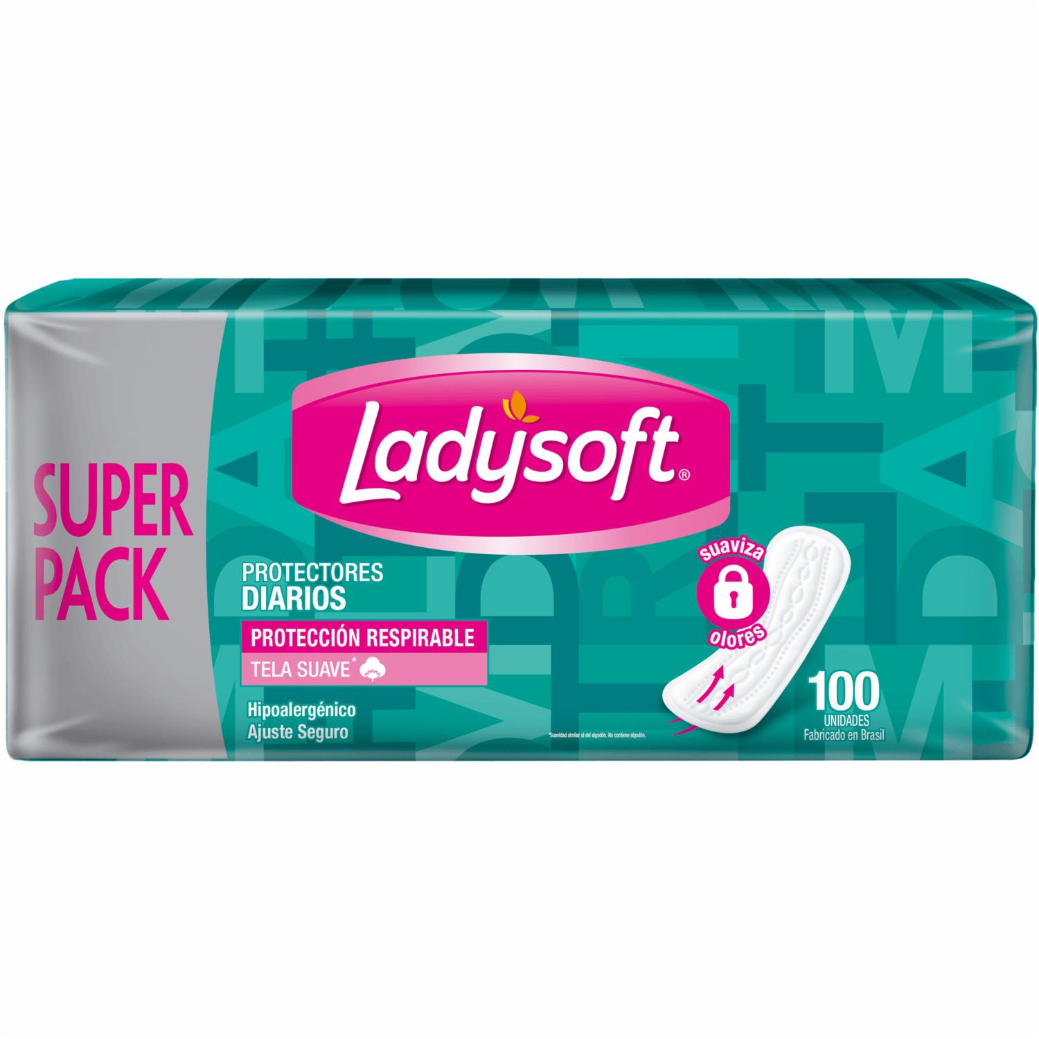 Protectores Sanitarios Hipoalergénicos Toque Suave LADYSOFT X 100 Uds