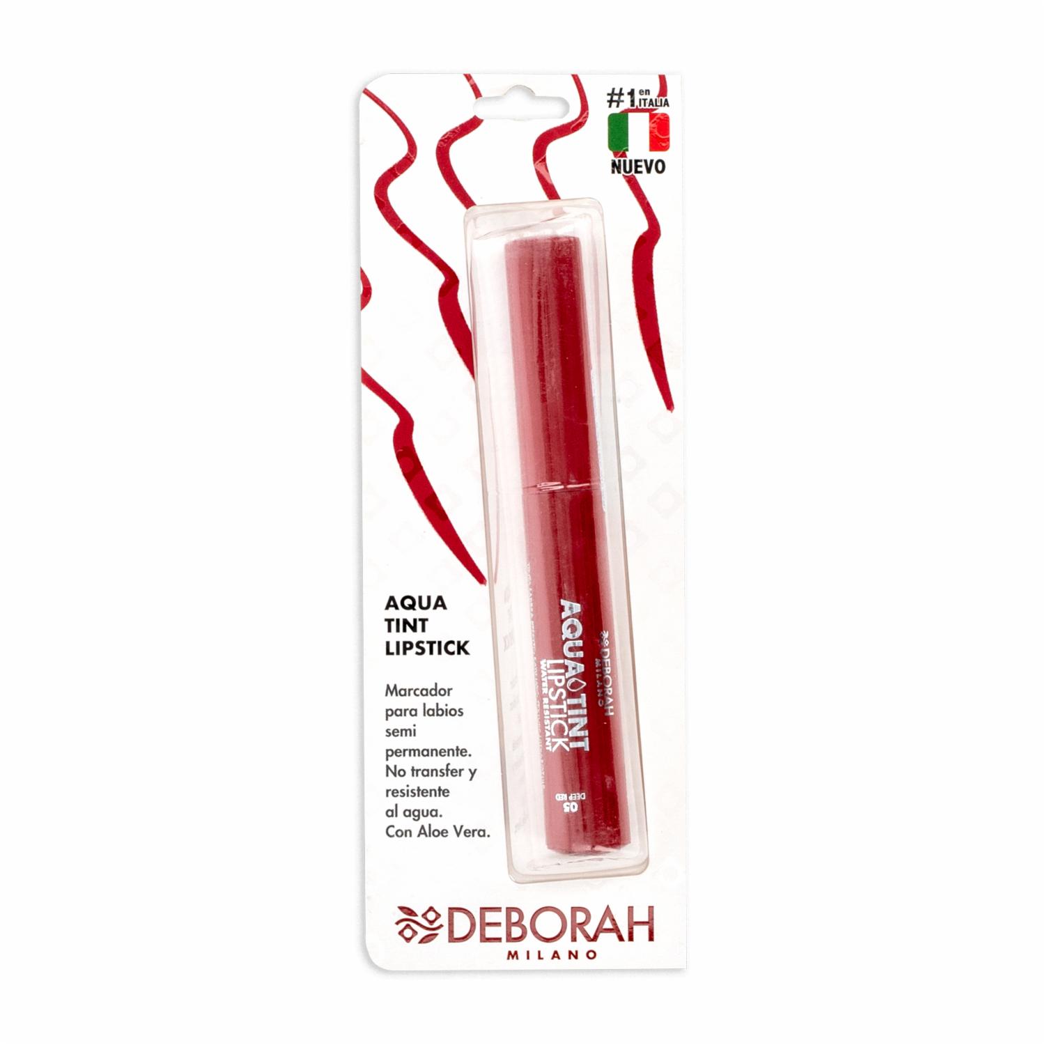 Tinta De Labios Aqua Deep Red 05 DEBORAH MILANO 2,5 G