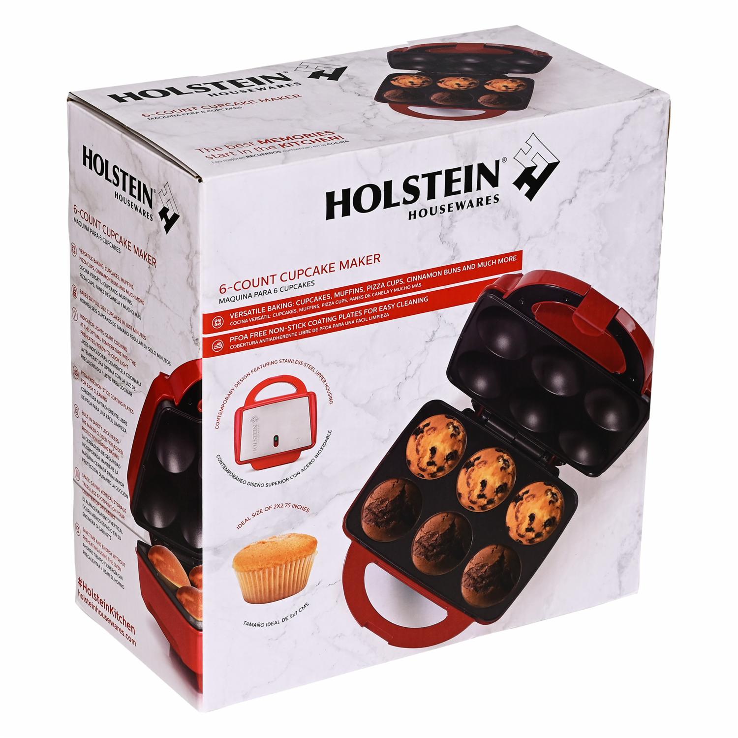 Máquina De Cupcakes De 6 Unidades Color Rojo Silver HOLSTEIN Unidad