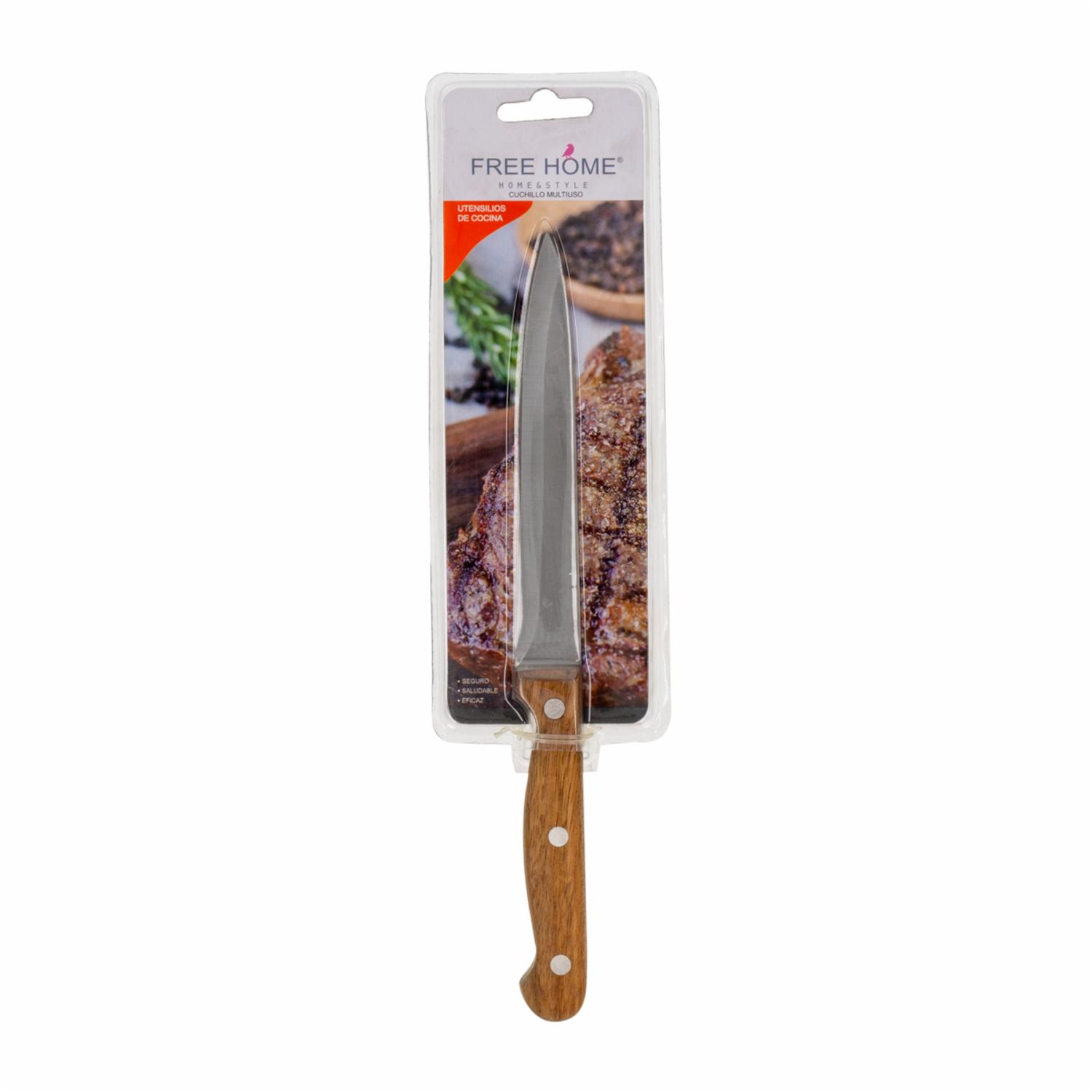 Cuchillo Utilitario Madera FREE HOME Mediano