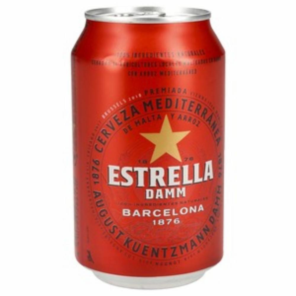 Cerveza Importada En Lata Estrella Damm 330 Ml