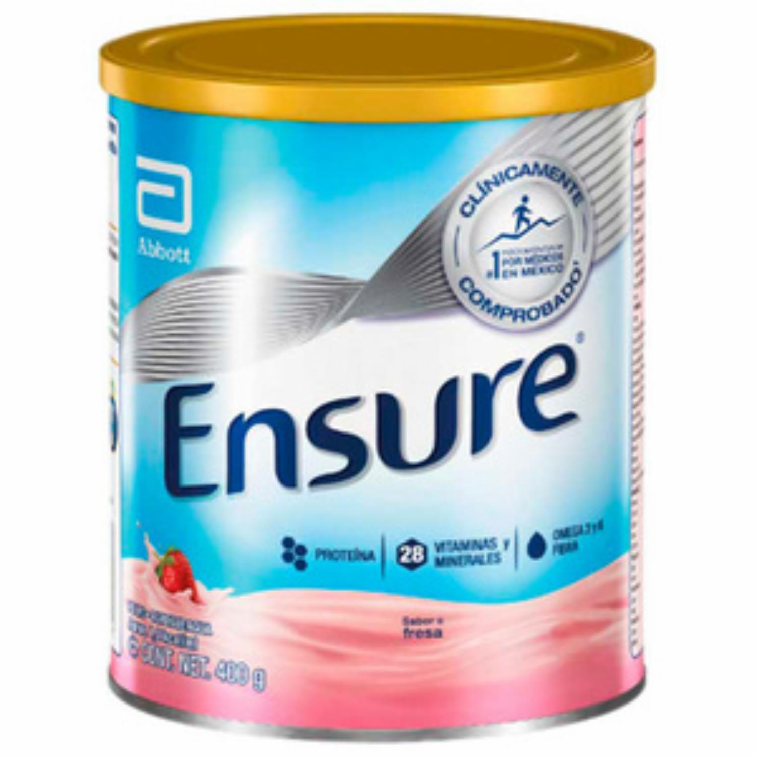 Suplemento En Polvo Sabor A Fresa En Lata ENSURE 400 G