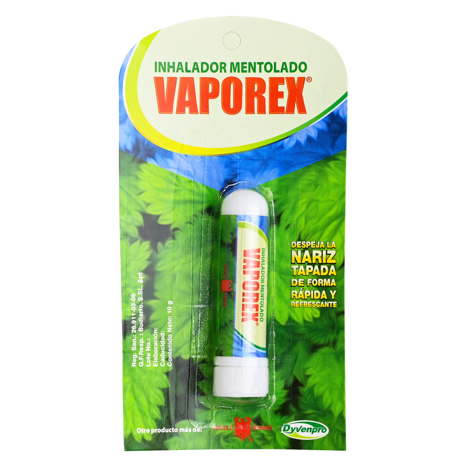 Inhalador Mentolado VAPOREX 10 Ml
