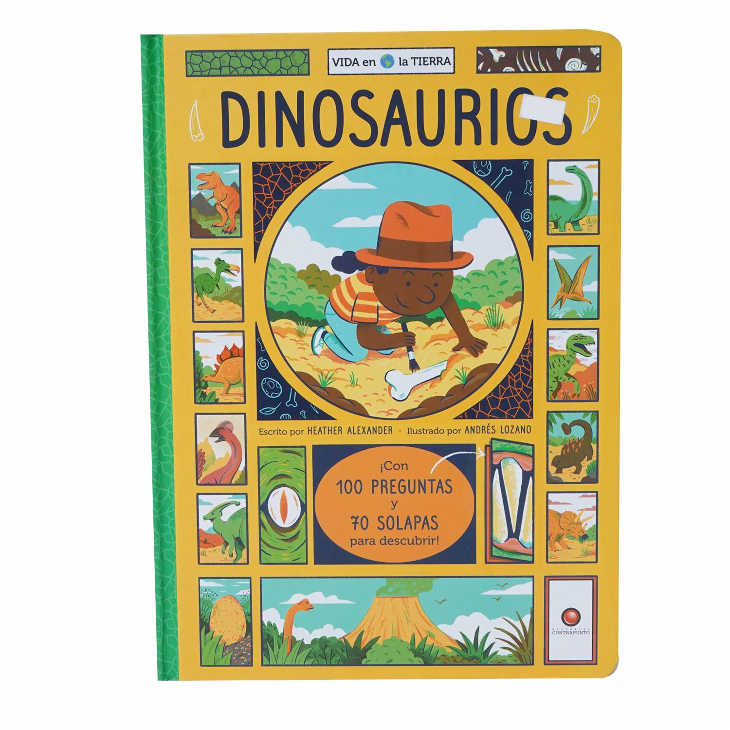 Libro Vida En La Tierra Dinosaurios CONTRAPUNTO 25 Páginas
