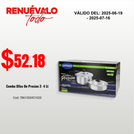 Combo Ollas De Presion 2- 4 Lt