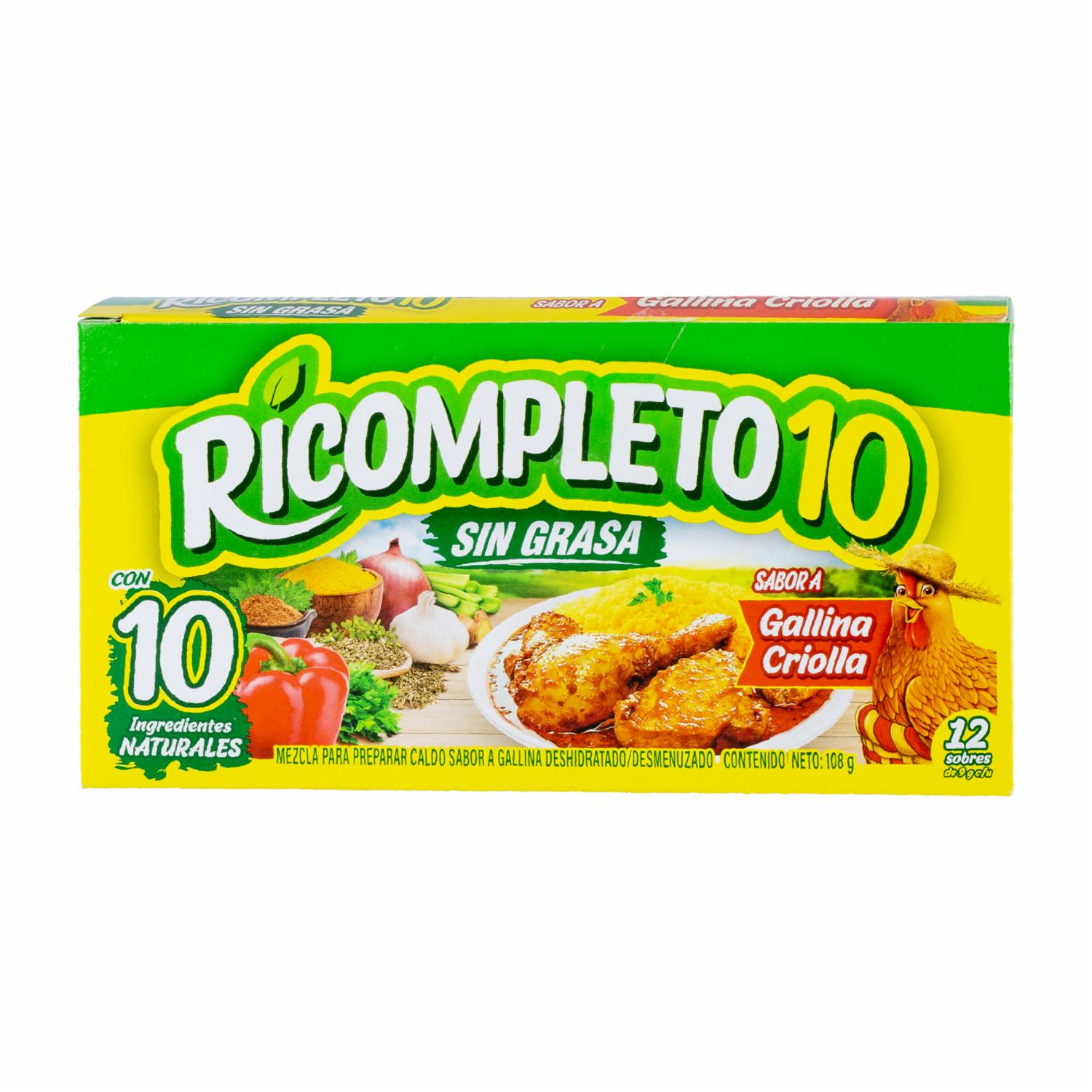 Caldo De Gallina En Polvo Criolla RICOMPLETO 10 108 G