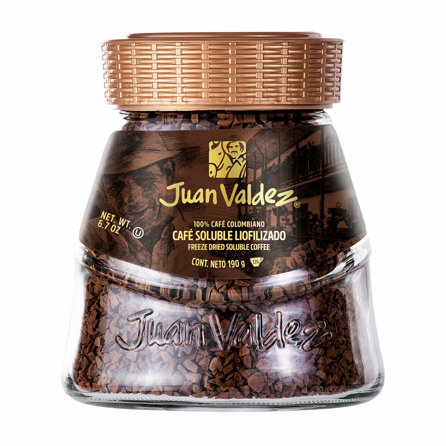 Café Instantáneo Liofilizado JUAN VALDEZ 190 G