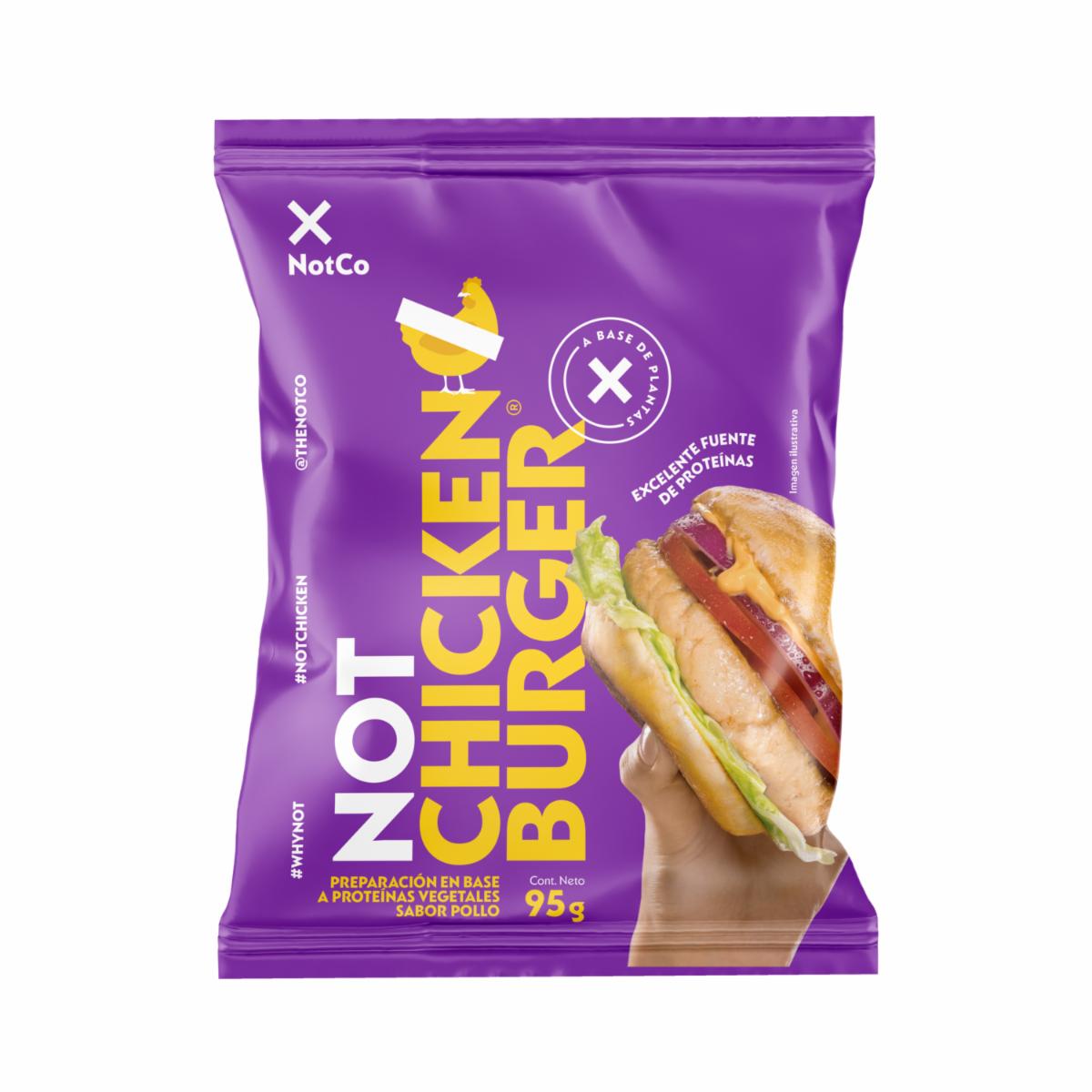 Hamburguesa vegana NOT CHICKEN BURGER NOTCO 95 G
