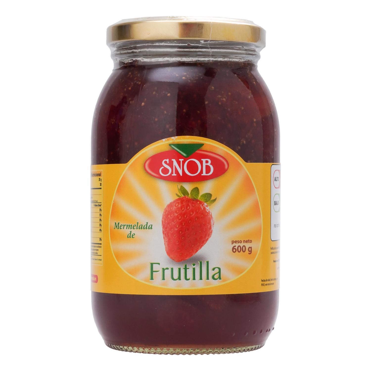Mermelada De Frutilla SNOB Frasco