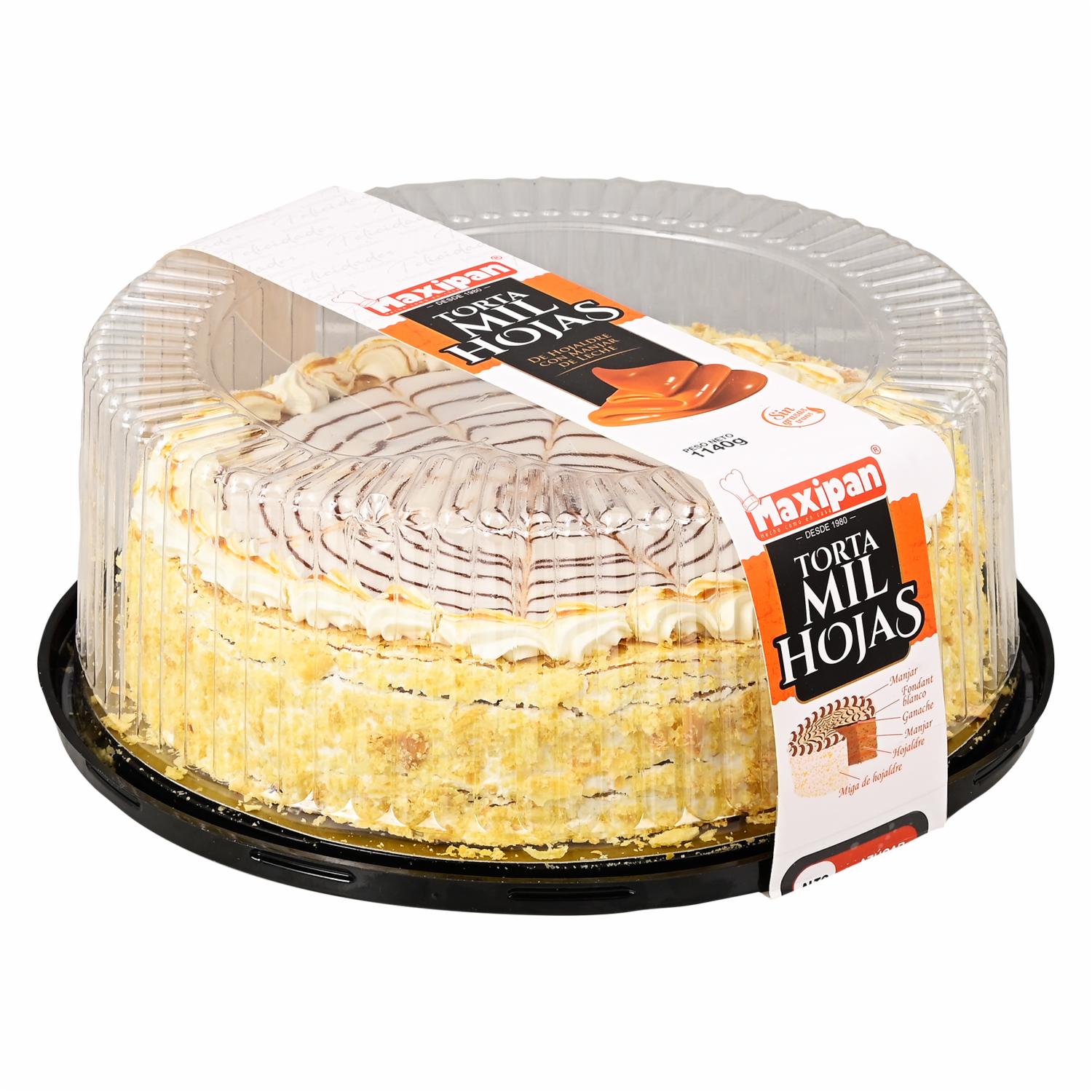 Torta Mil Hojas Con Manjar De Leche MAXIPAN 1140 G
