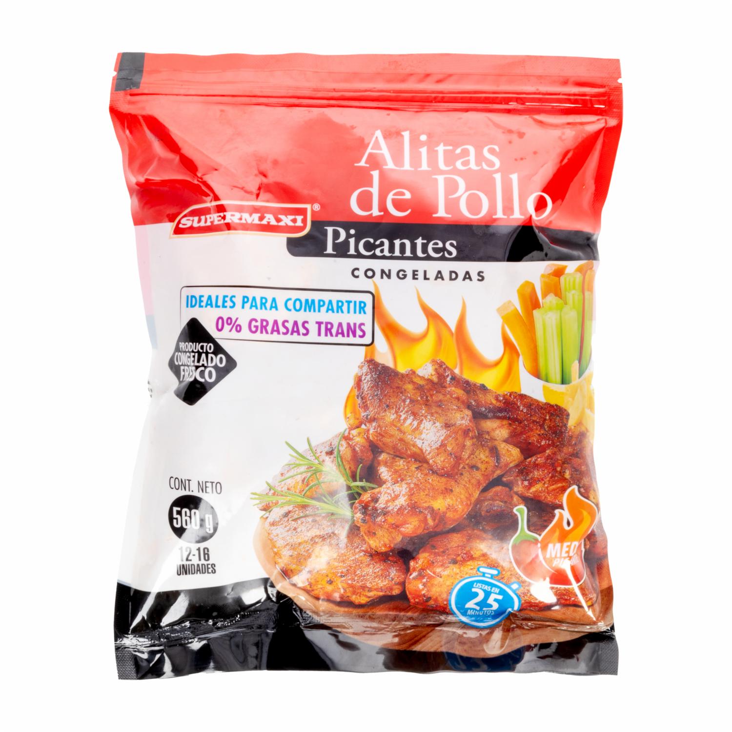 Alitas De Pollo Picantes Congeladas SUPERMAXI 560 G