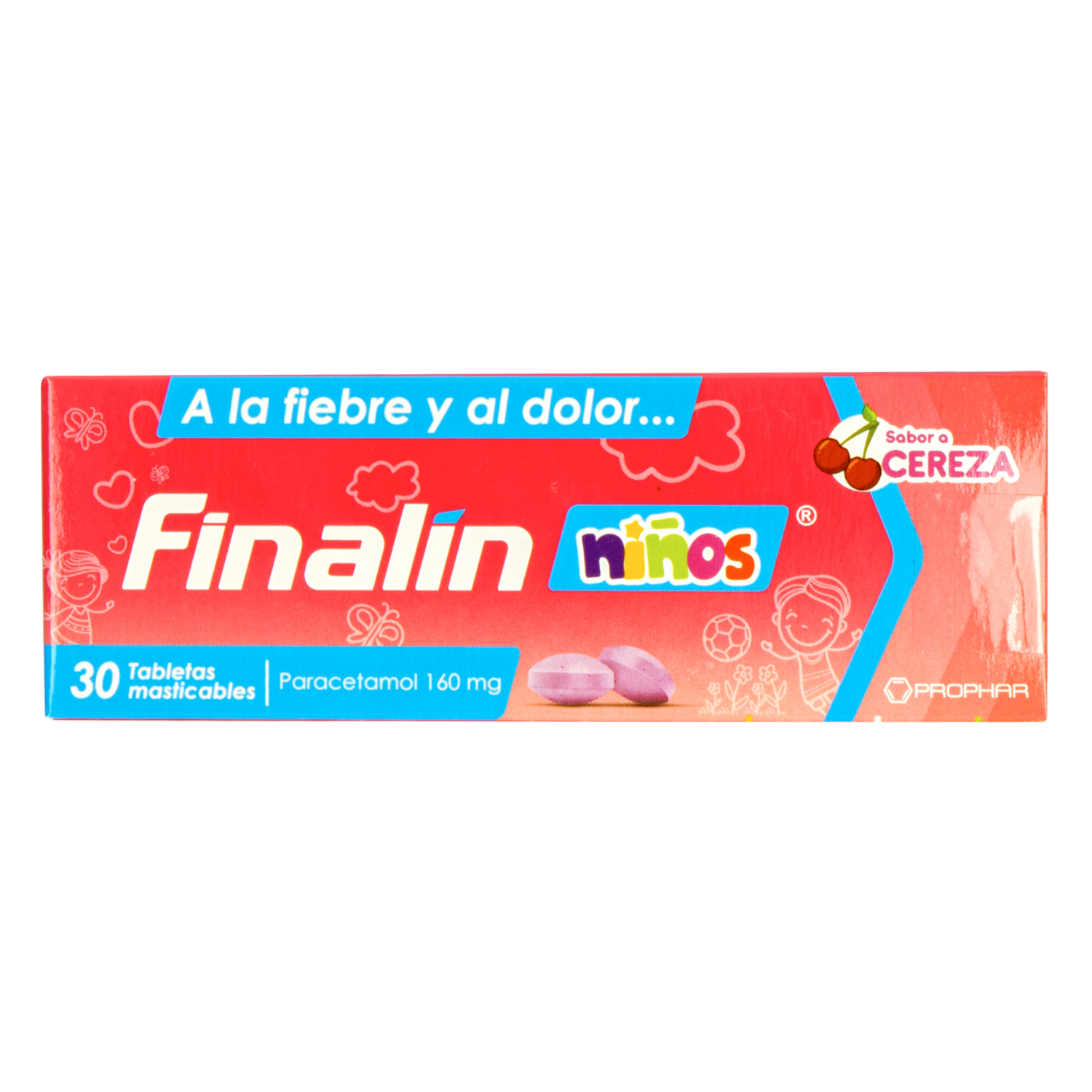 Analgésico Para Niños Sabor A Fresa FINALIN X 30 Uds