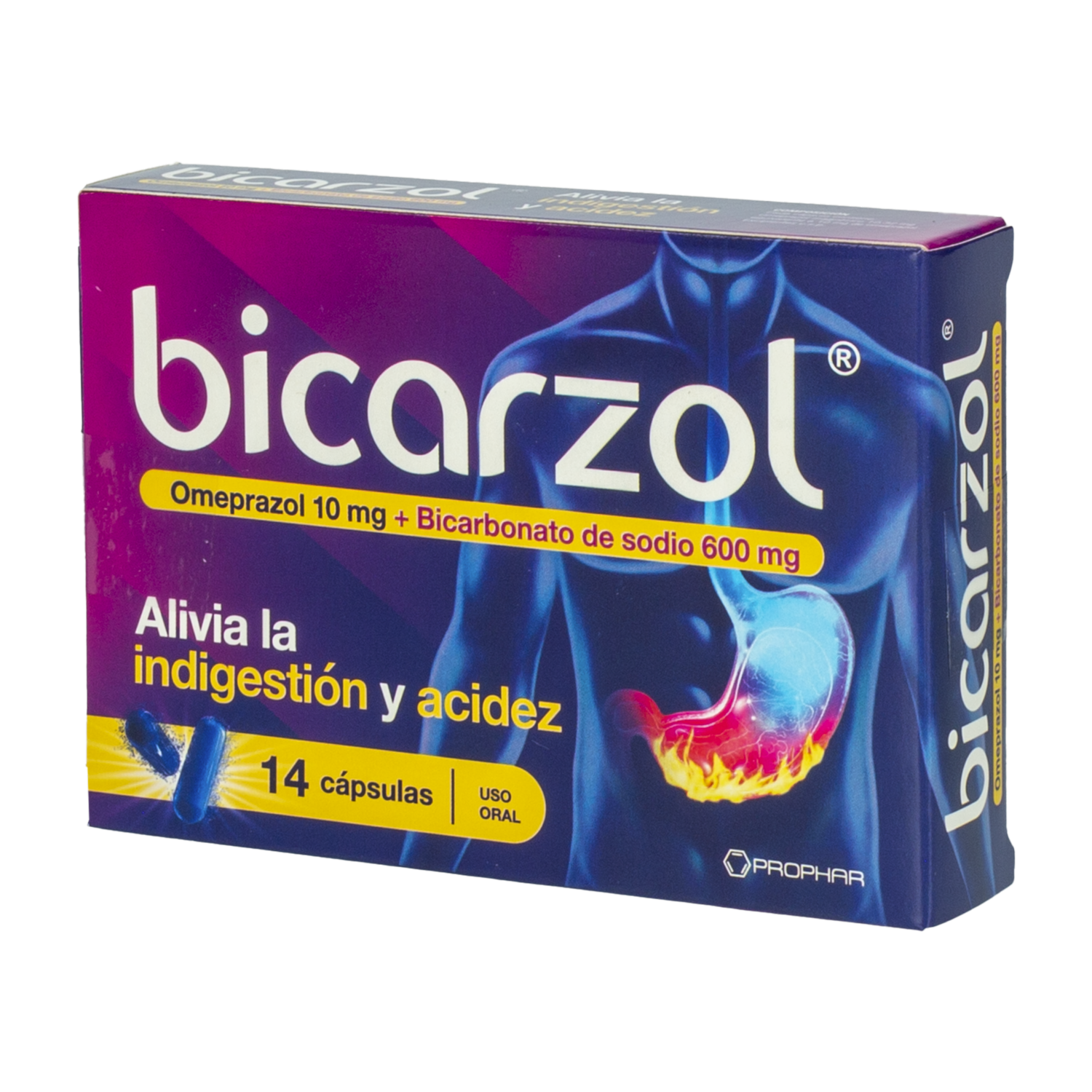 Antiácido En Capsulas BICARZOL 14  Capsulas
