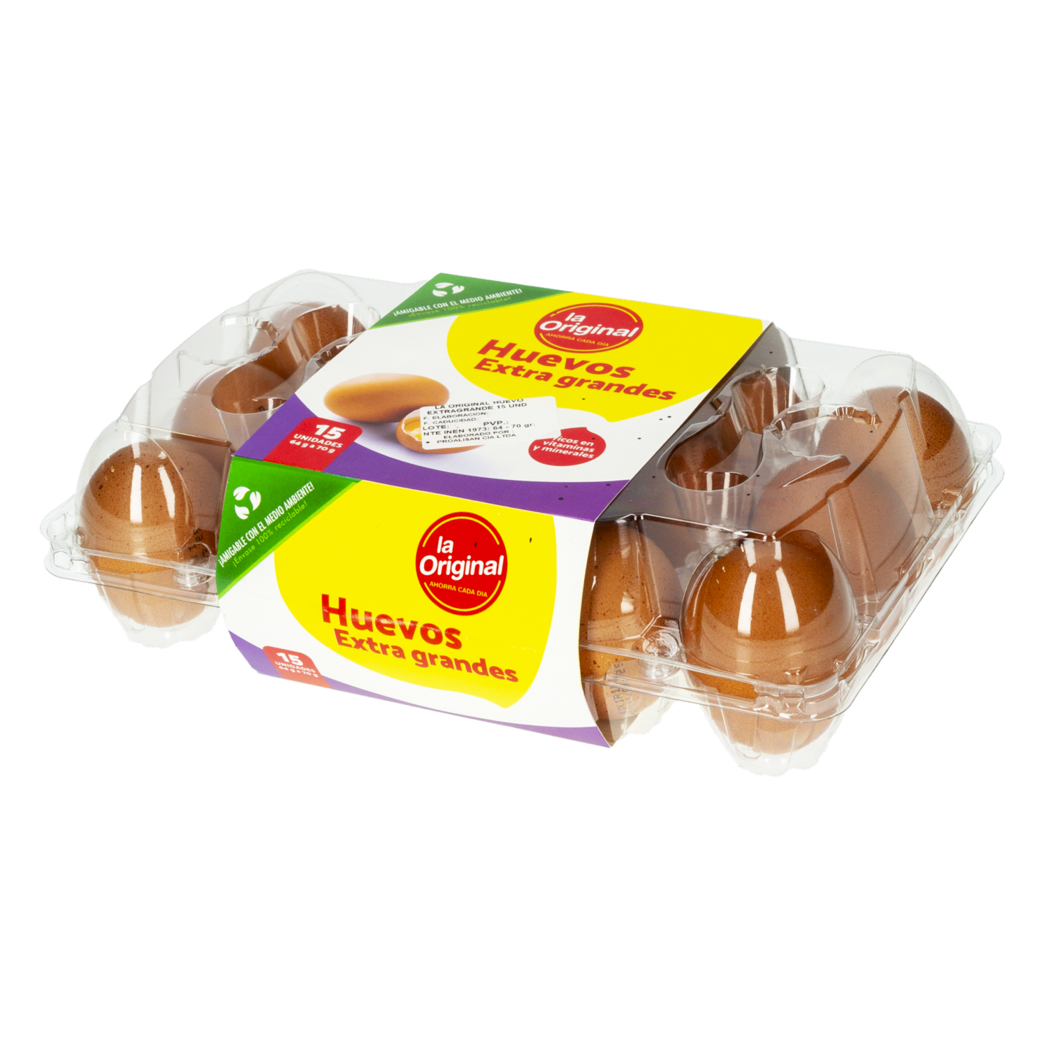 Huevos Extra Grandes LA ORIGINAL X 15 Uds