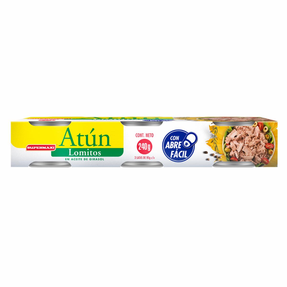 Atún Lomitos En Aceite De Girasol SUPERMAXI 3X80 G