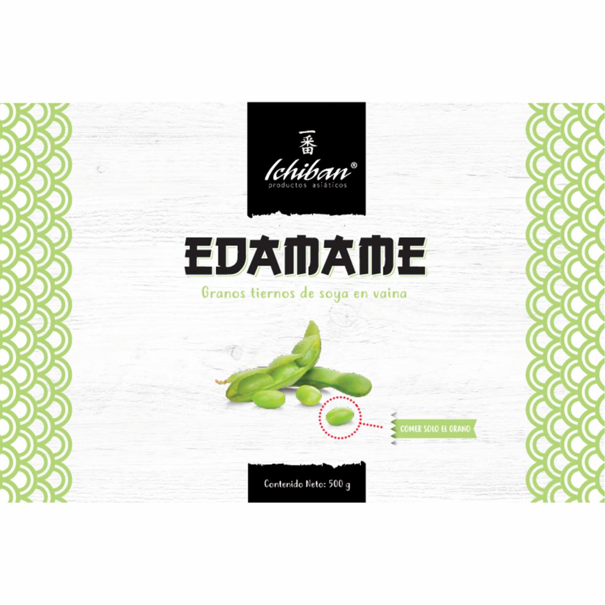 Edamame Granos Tiernos De Soya En Vaina ICHIBAN 500 G