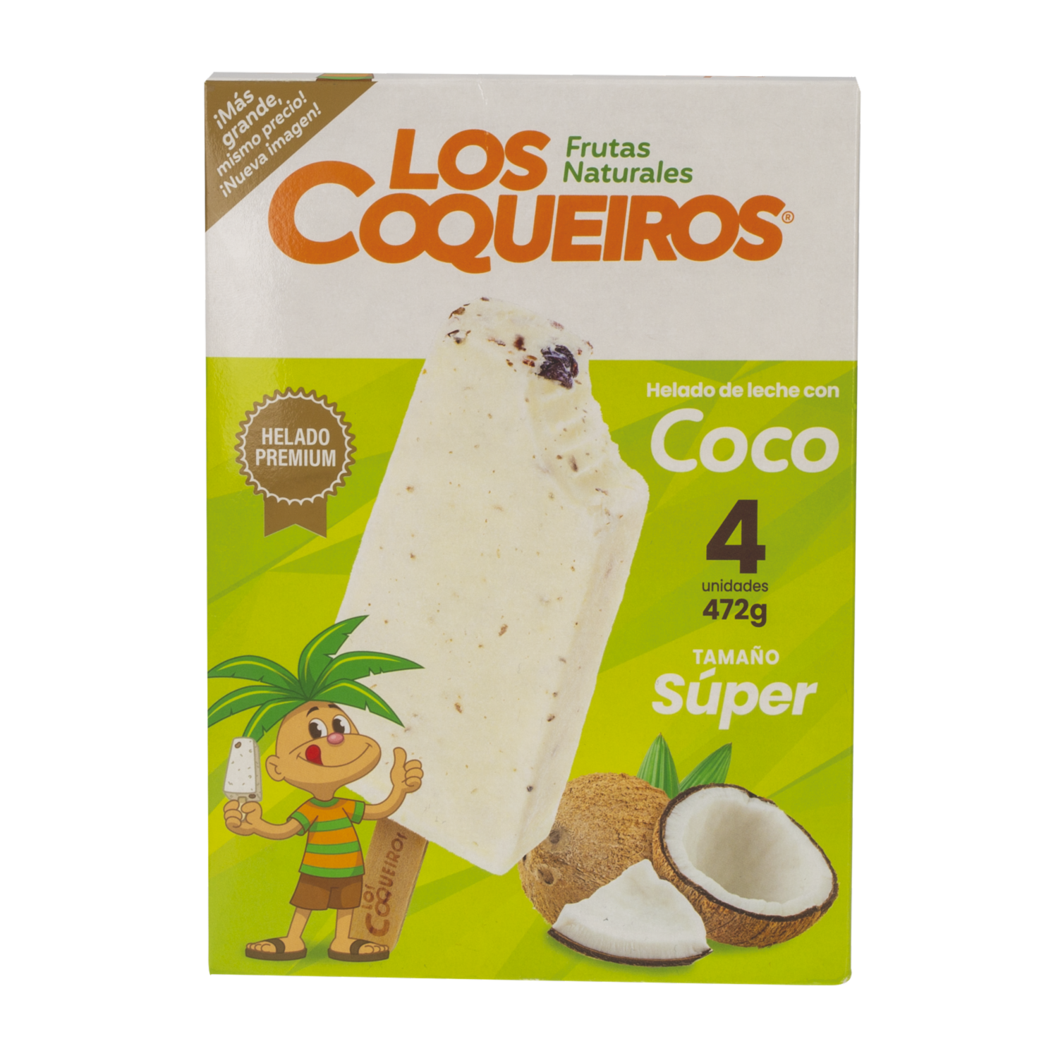 Helado De Coco LOS COQUEIROS 4 X 118 G