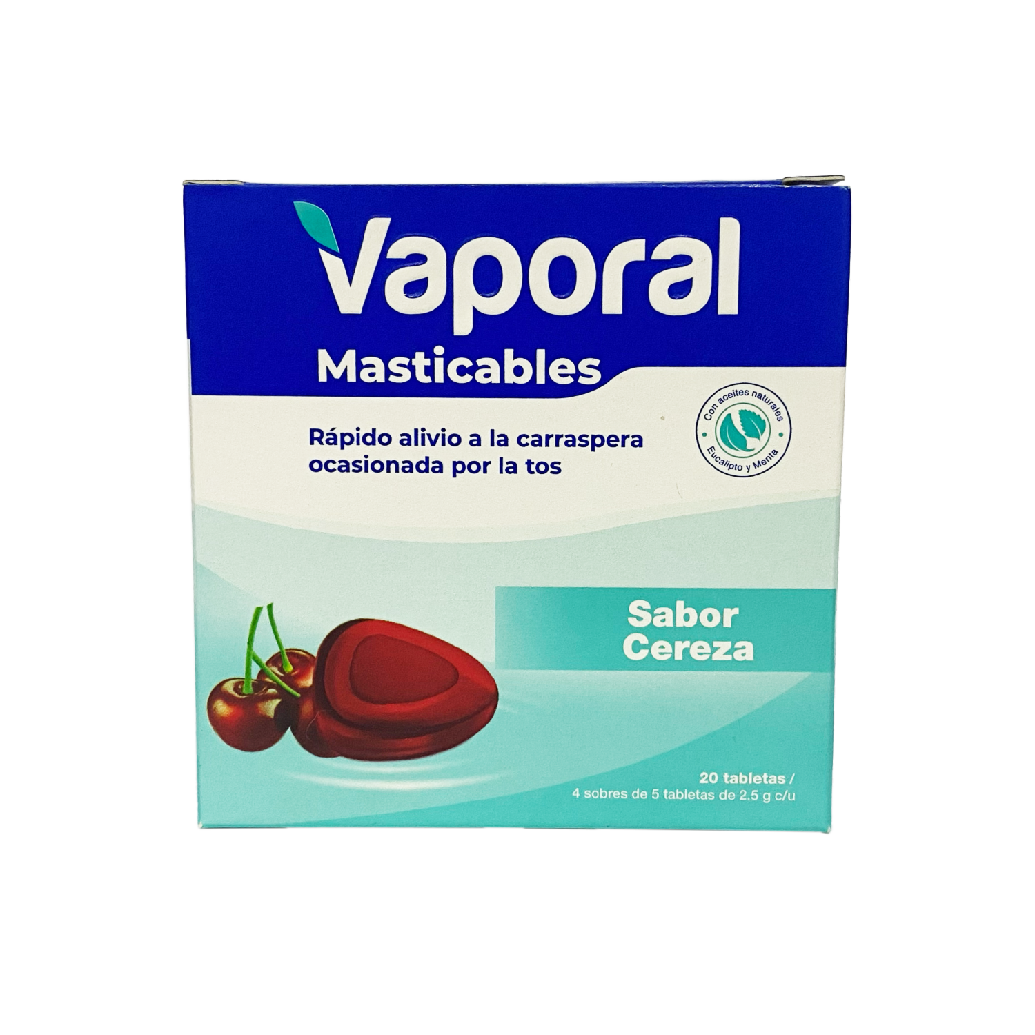 Tabletas Masticables Sabor A Cereza VAPORAL 4 X 2.50 G