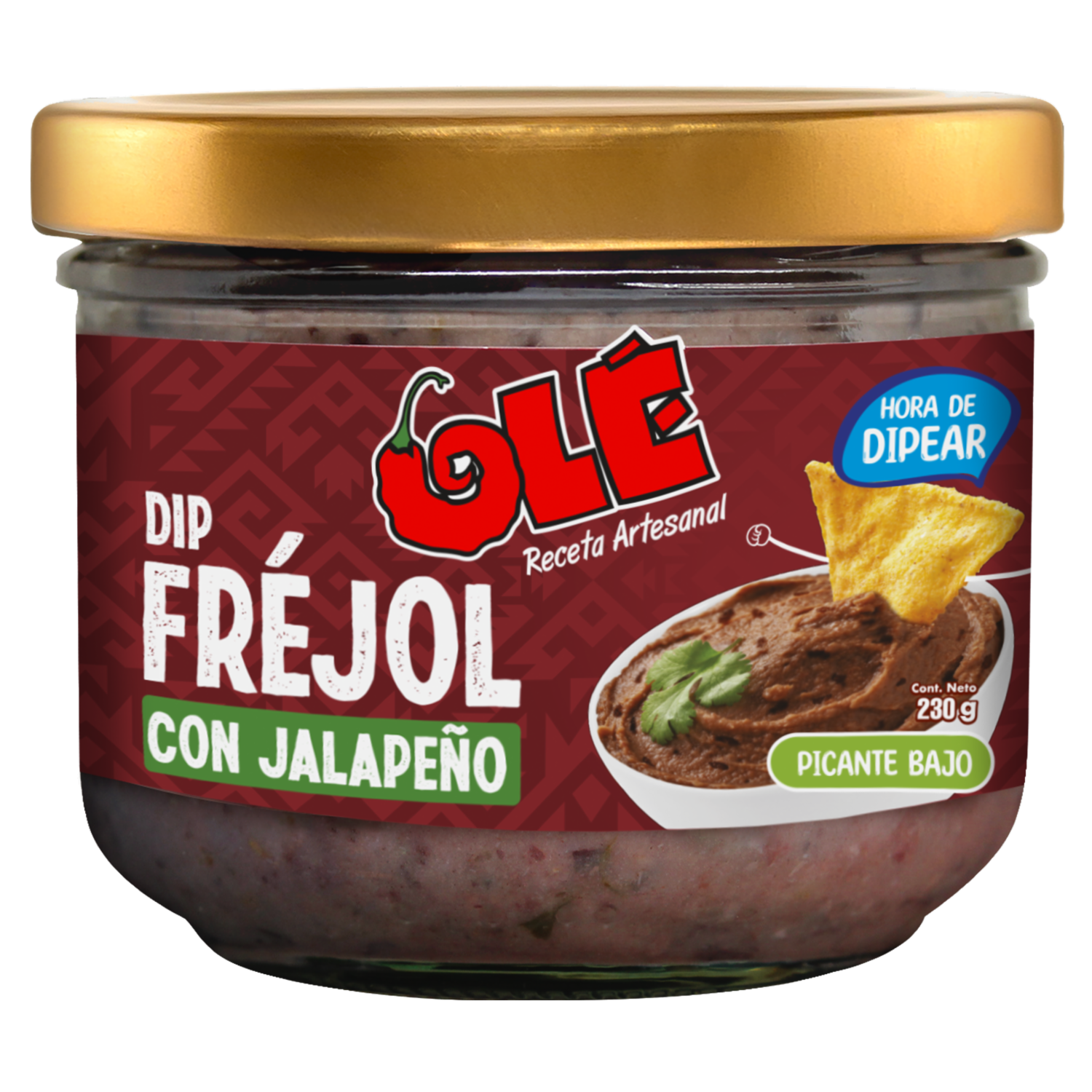 Dip De Frejol Con Jalapeño OLÉ 230 G