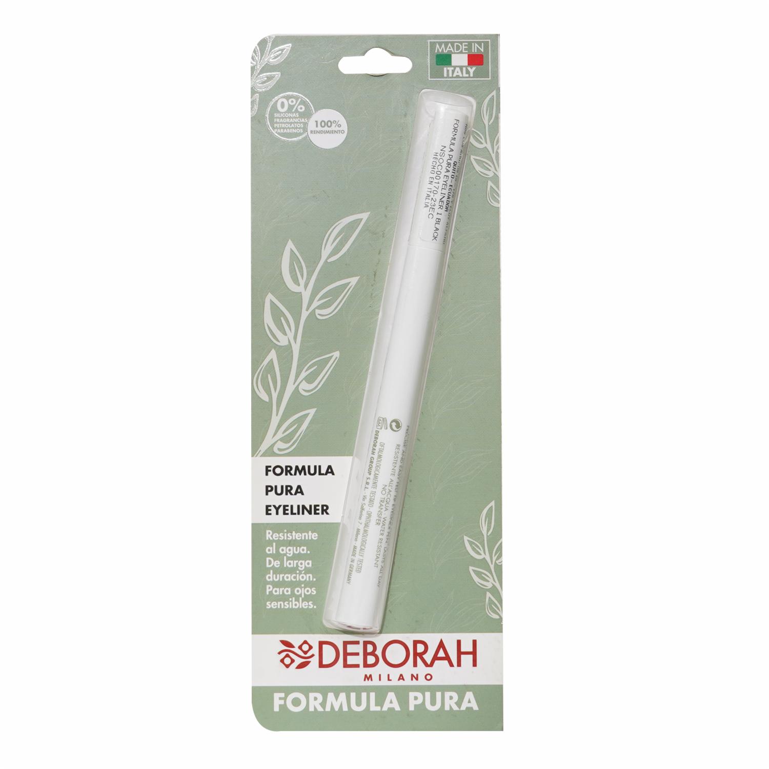 Delineador De Ojos Plumón Fórmula Pura Negro DEBORAH MILANO 1,50 Ml