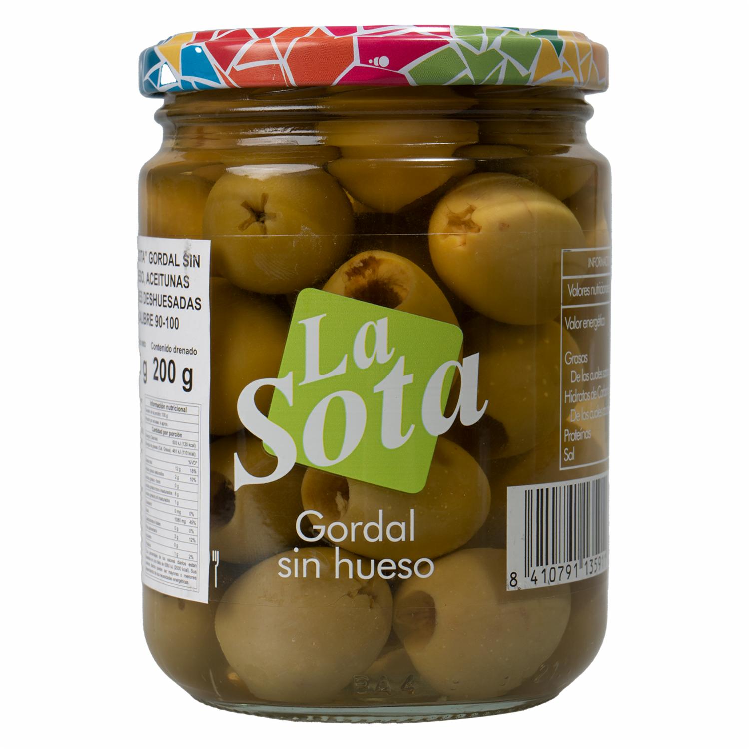 Aceitunas Gordal Sin Hueso LA SOTA 420 G