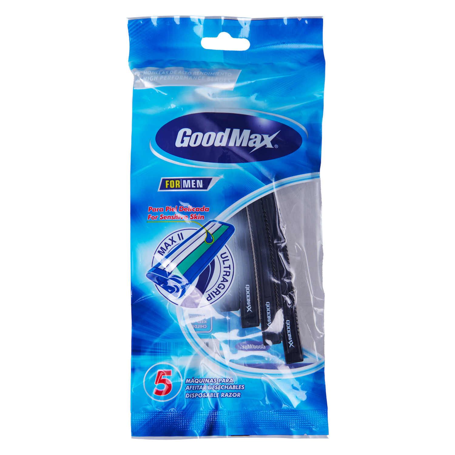Afeitadora Desechable Mx Ultra Grip GOODMAX 5 Piezas