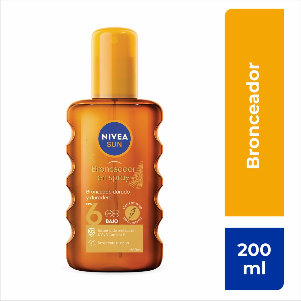 Bronceador Spray Oil Spf 6+ Con Extracto De Caroteno NIVEA 200 Ml