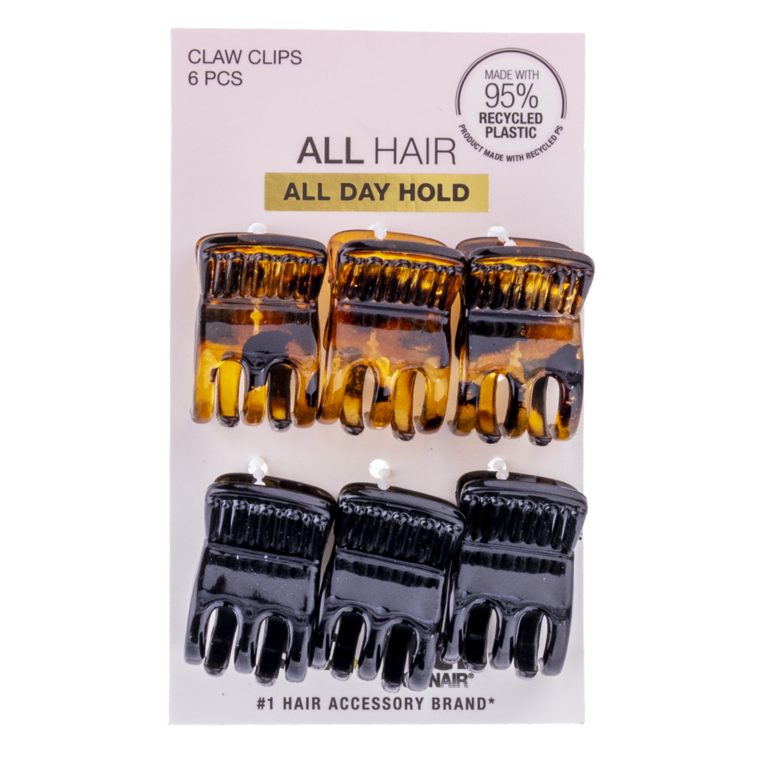 Vinchas De Cabello Tipo Gancho Medianos Café Y Negro X6 CONAIR Paquete