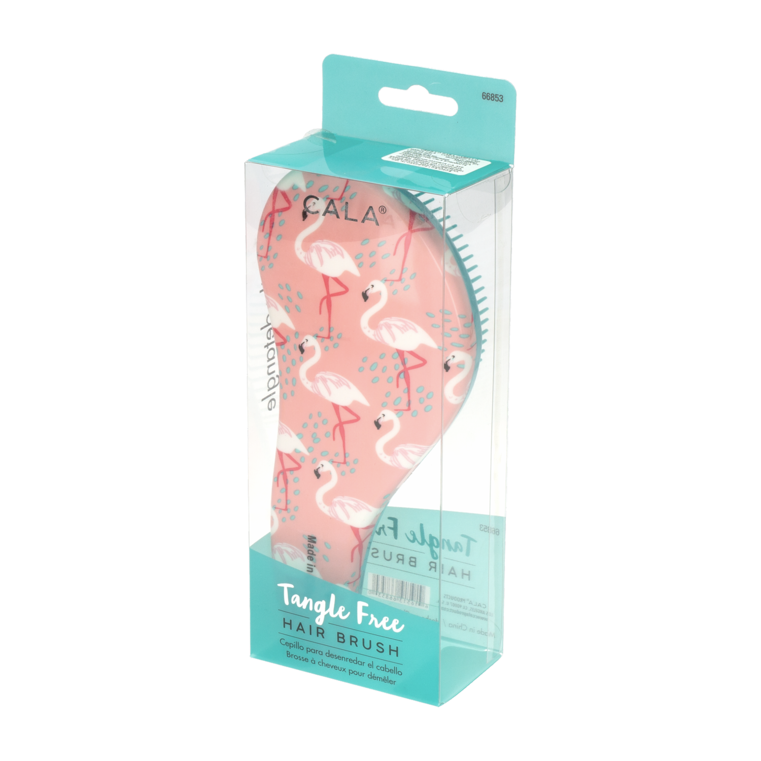 Cepillo De Cabello Diseño Tangle Pink Flamingo CALA Unidad