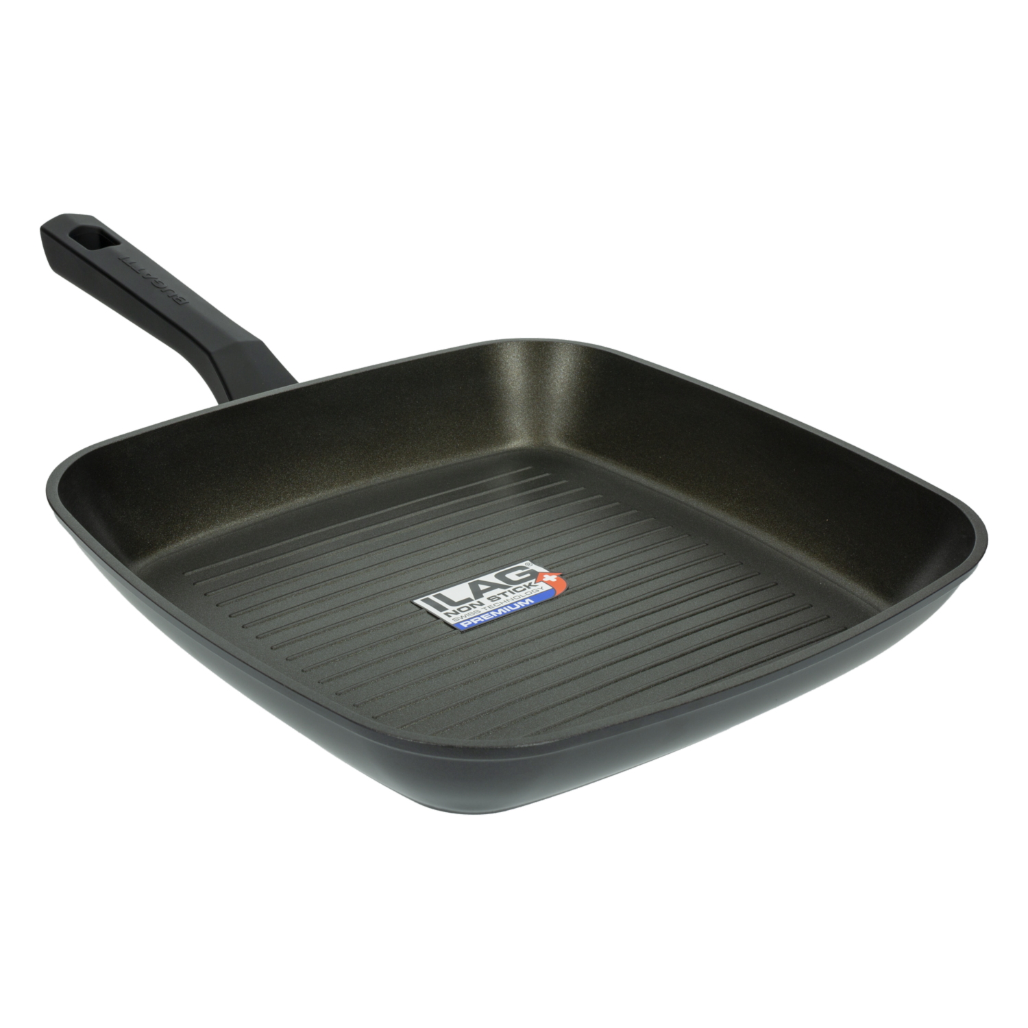 Sartén De Inducción Grill Negro 2,5 Litros BUGATTI 28 Cm