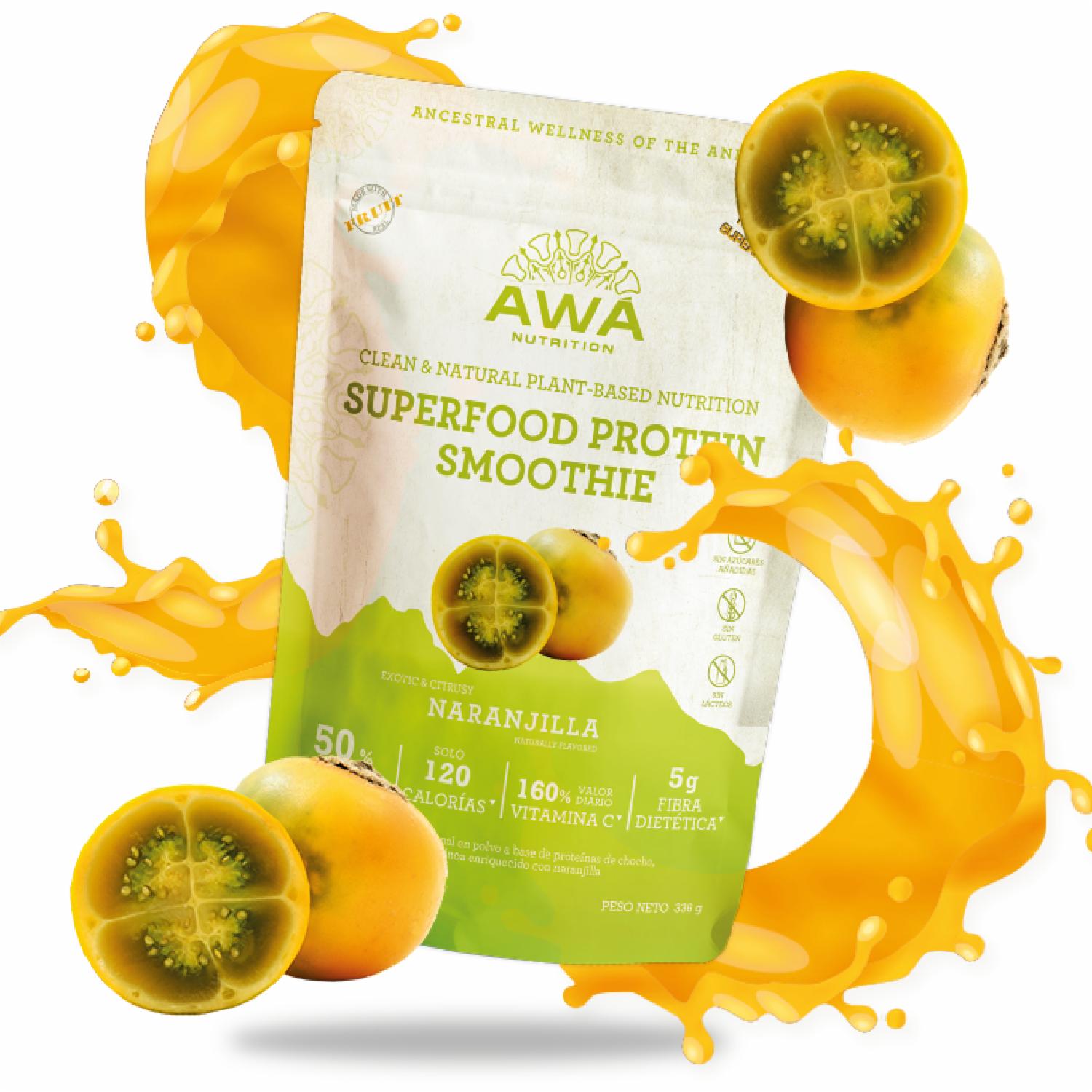 Proteína En Polvo Superfood Smoothie Naranjilla v2.0 AWA NUTRITION 336 G