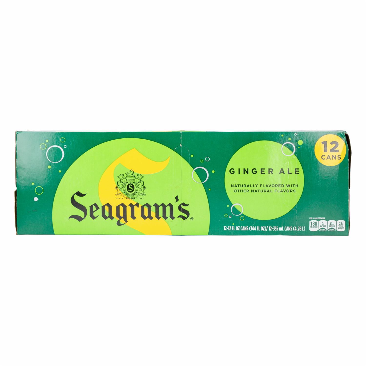 Agua Tónica Ginger Ale SEAGRAM’S 12 X 355 Ml