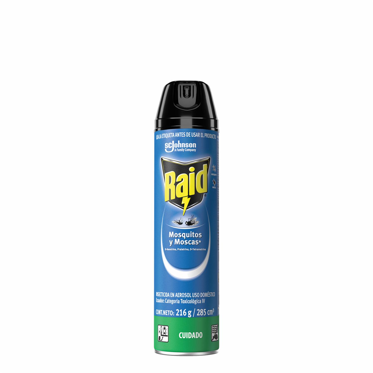 Insecticida Para Mosquitos Y Moscas En Aerosol RAID 285 Cc