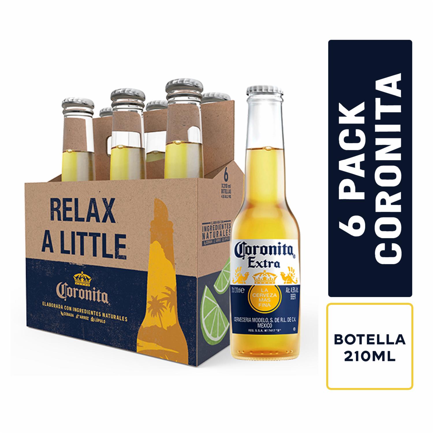 Cerveza Importada CORONA 6 X 210 Ml